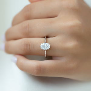 The Lexie Set With A 3 Carat Oval Lab Diamond