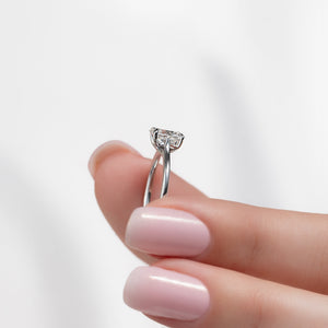 The Lexie Set With A 3 Carat Oval Lab Diamond