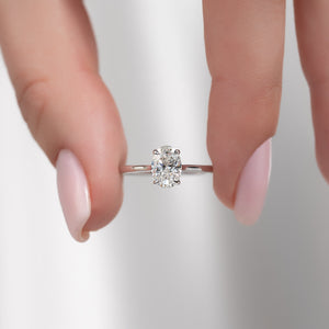 The Lexie Set With A 3 Carat Oval Lab Diamond