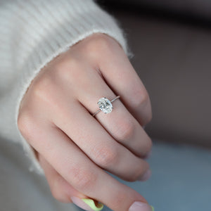 The Lexie Set With A 3 Carat Oval Lab Diamond