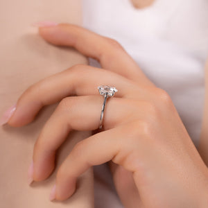 The Lexie Set With A 3 Carat Oval Lab Diamond