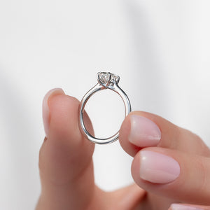 The Lexie Set With A 3 Carat Oval Lab Diamond