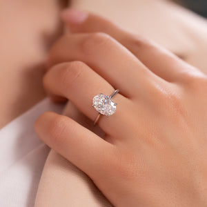 The Lexie Set With A 3 Carat Oval Lab Diamond