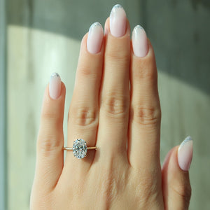 The Lexie Set With A 2 Carat Oval Lab Diamond