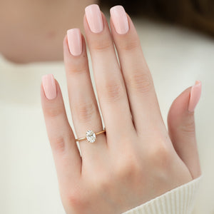 The Lexie Set With A 2 Carat Oval Lab Diamond
