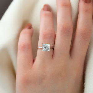 The Lexie Set With A 2 Carat Princess Lab Diamond