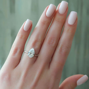 The Lexie Set With A 2 Carat Pear Lab Diamond
