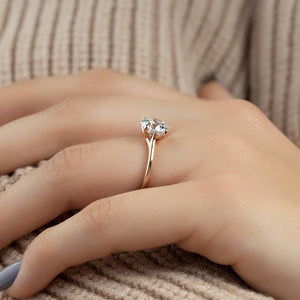 The Lexie Set With A 2 Carat Round Lab Diamond