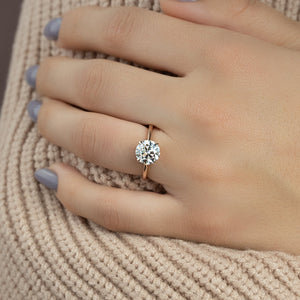 The Lexie Set With A 2 Carat Round Lab Diamond