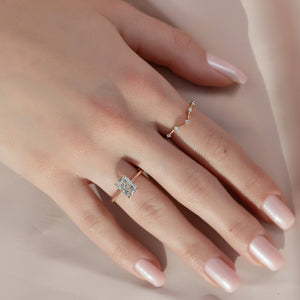 The Lexie Set With A 2 Carat Radiant Lab Diamond