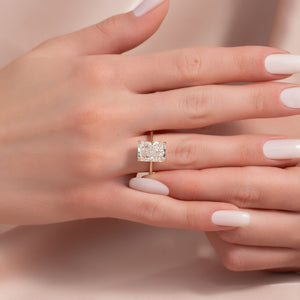 The Lexie Set With A 2 Carat Radiant Lab Diamond