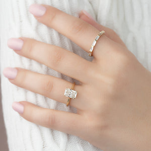 The Lexie Set With A 2 Carat Radiant Lab Diamond