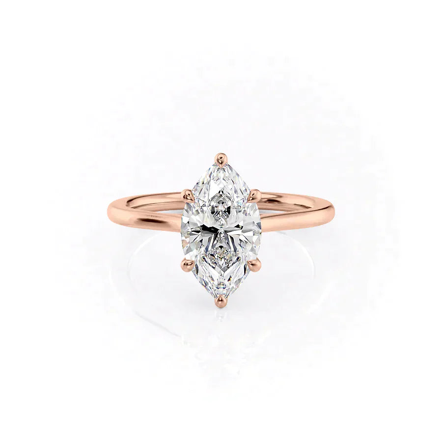 The Lexie Set With A 1.5 Carat Marquise Moissanite