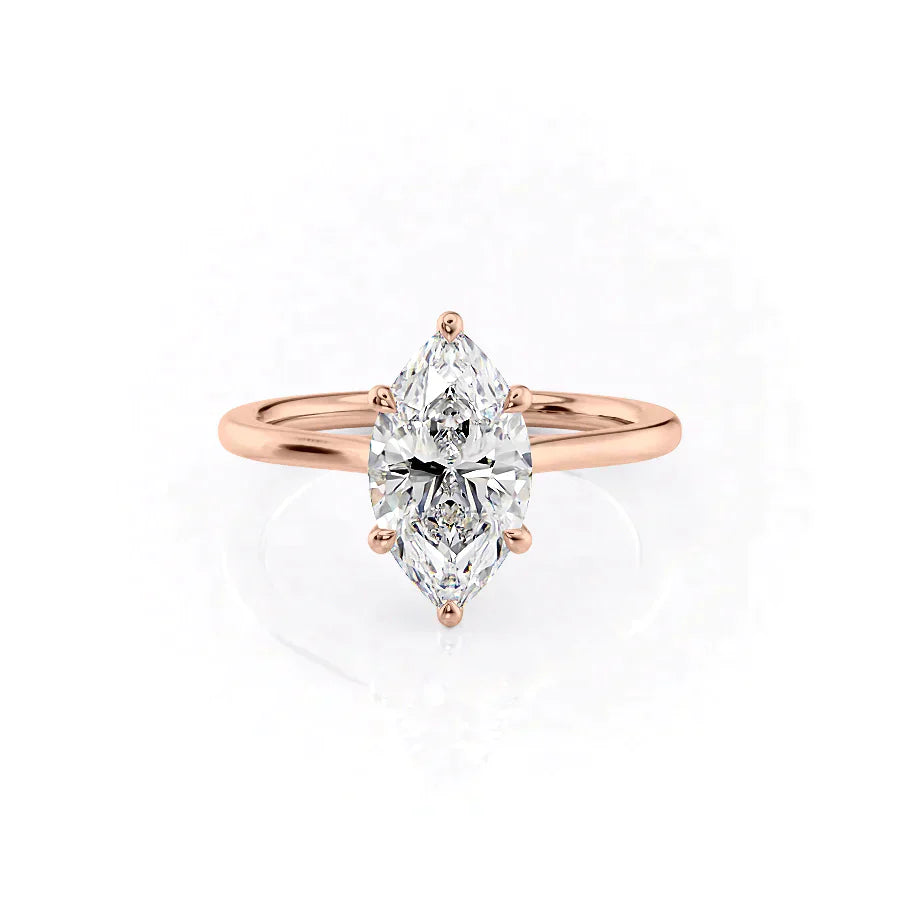 The Lexie Set With A 1.5 Carat Marquise Lab Diamond