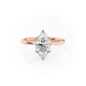 The Lexie Set With A 2.5 Carat Marquise Lab Diamond
