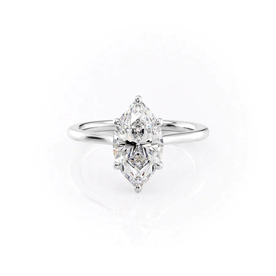 The Lexie Set With A 3 Carat Marquise Lab Diamond