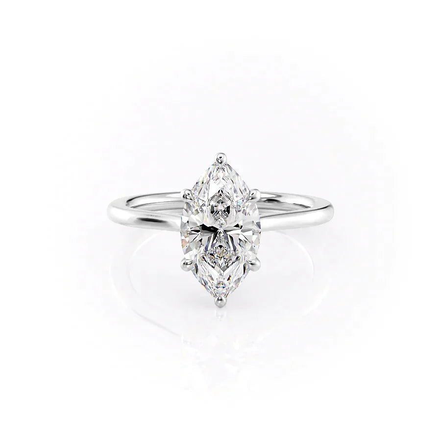 The Lexie Set With A 2.5 Carat Marquise Moissanite