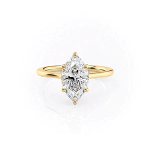 The Lexie Set With A 4.5 Carat Marquise Moissanite