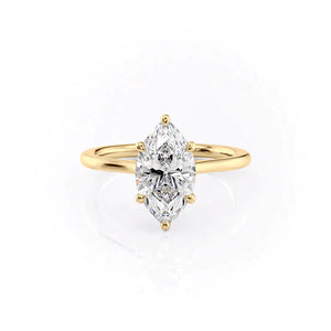 The Lexie Set With A 1.5 Carat Marquise Lab Diamond