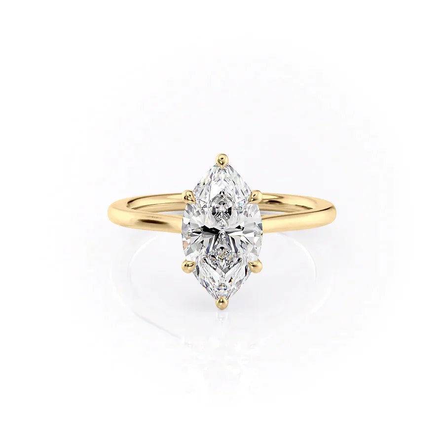 The Lexie Set With A 1.5 Carat Marquise Moissanite