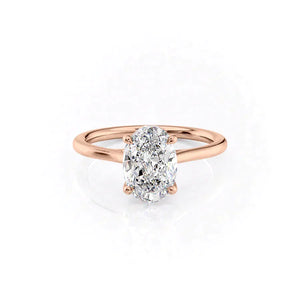 The Lexie Set With A 2 Carat Oval Lab Diamond