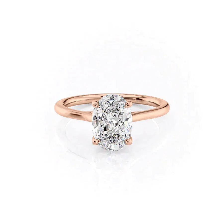 The Lexie Set With A 2.5 Carat Oval Moissanite