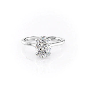 The Lexie Set With A 1.5 Carat Oval Lab Diamond