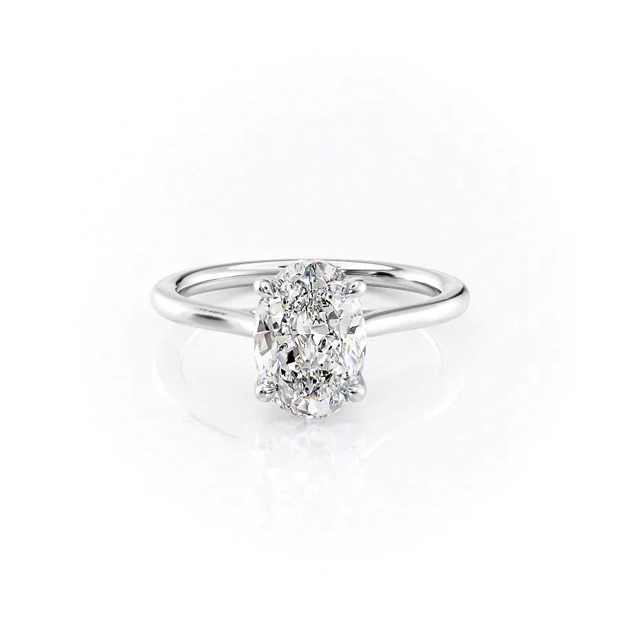 The Lexie Set With A 3 Carat Oval Lab Diamond