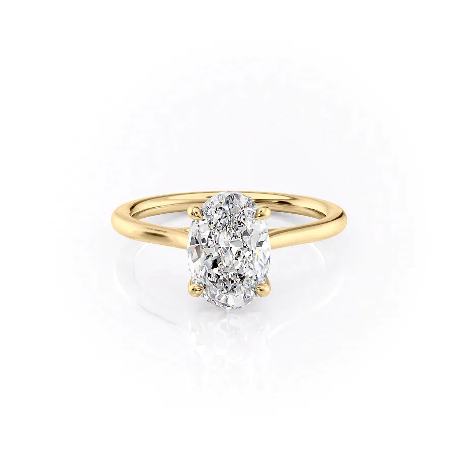 The Lexie Set With A 2.5 Carat Oval Lab Diamond