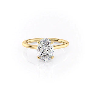 The Lexie Set With A 3.5 Carat Oval Moissanite