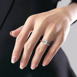 The Lexie Set With A 4 Carat Princess Moissanite