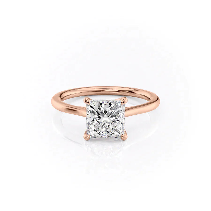 The Lexie Set With A 3.5 Carat Princess Moissanite