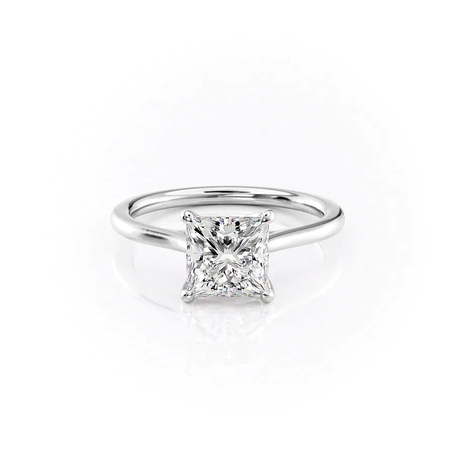 The Lexie Set With A 3.5 Carat Princess Moissanite