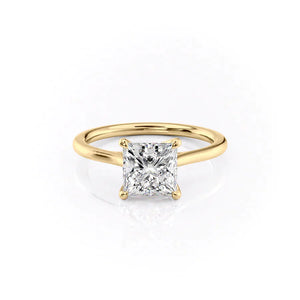 The Lexie Set With A 3.5 Carat Princess Moissanite