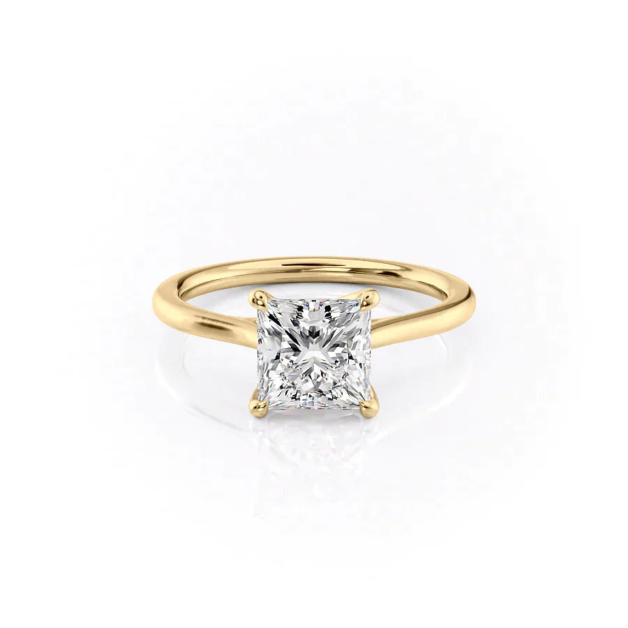 The Lexie Set With A 2.5 Carat Princess Lab Diamond