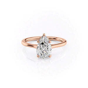 The Lexie Set With A 1 Carat Pear Lab Diamond