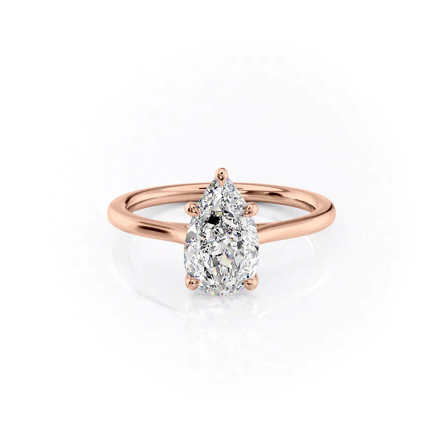 The Lexie Set With A 3.5 Carat Pear Moissanite