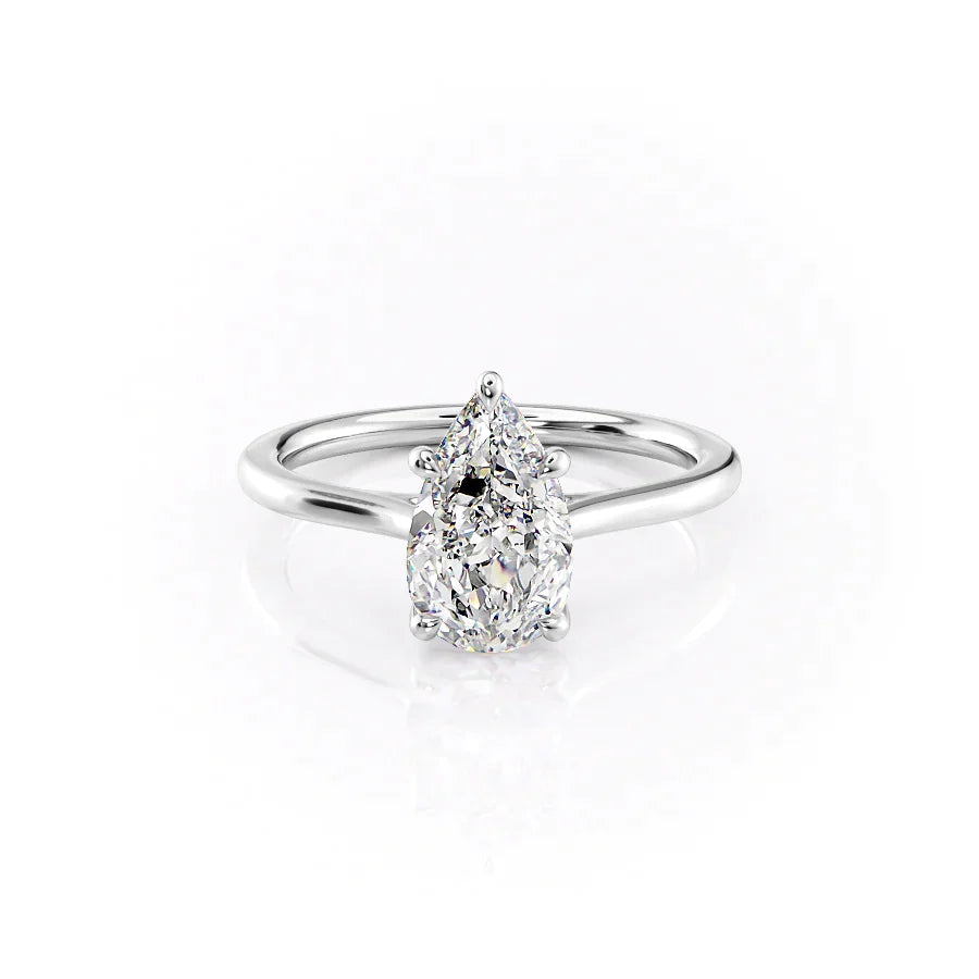 The Lexie Set With A 1.5 Carat Pear Moissanite