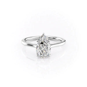The Lexie Set With A 4 Carat Pear Moissanite
