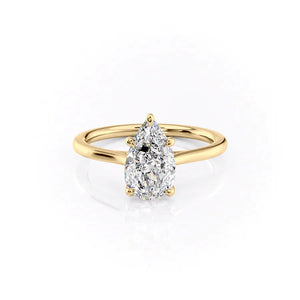 The Lexie Set With A 1.5 Carat Pear Lab Diamond