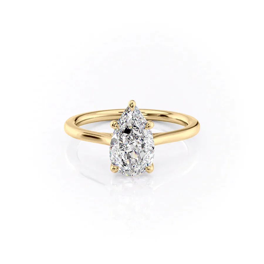 The Lexie Set With A 3 Carat Pear Lab Diamond