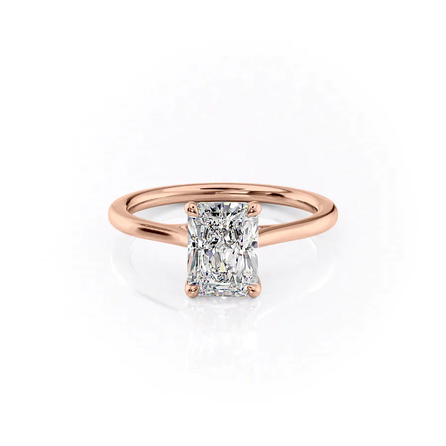 The Lexie Set With A 2.5 Carat Radiant Moissanite