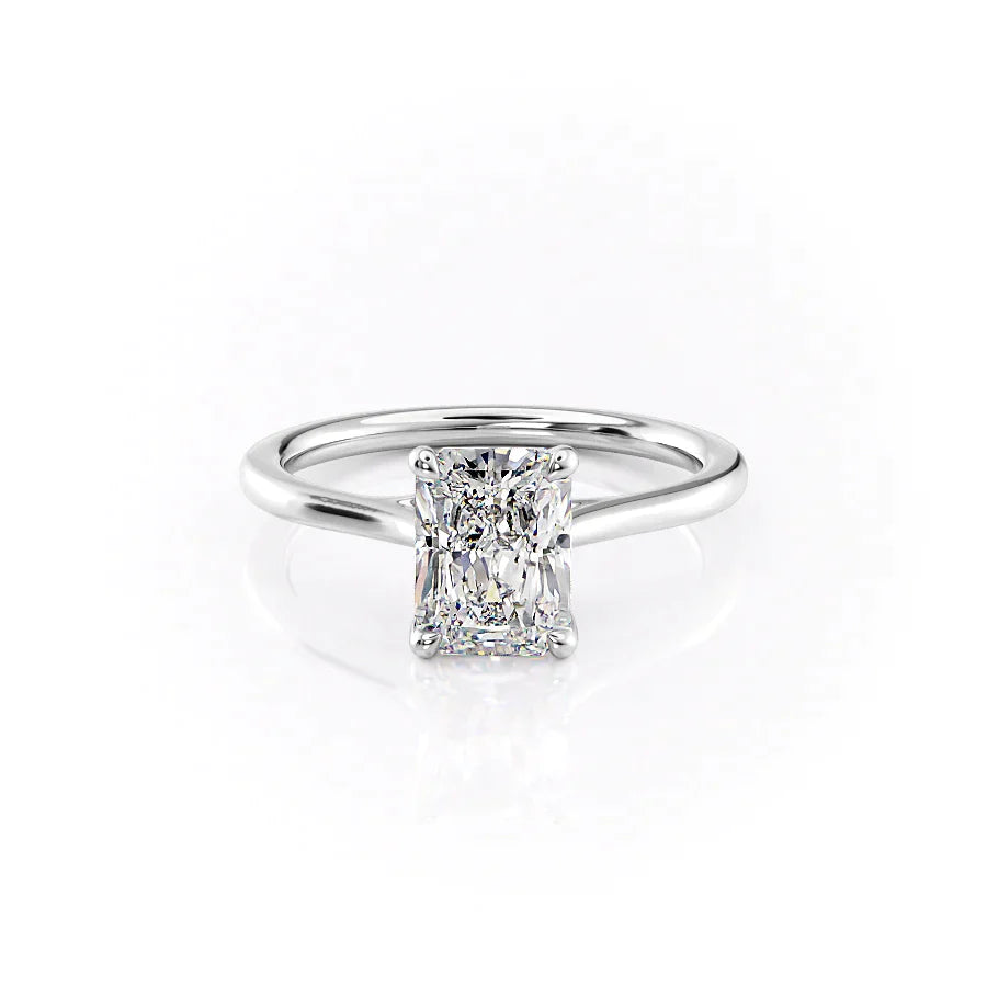 The Lexie Set With A 1.5 Carat Radiant Lab Diamond