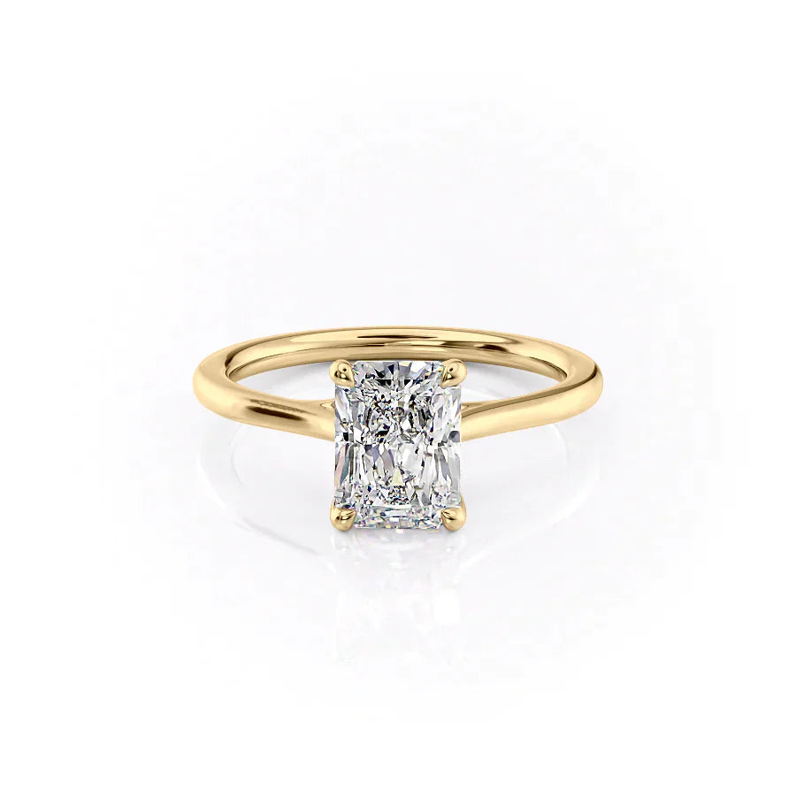 The Lexie Set With A 4.5 Carat Radiant Moissanite