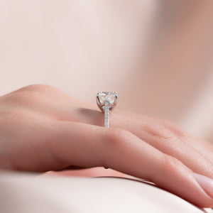 The Pave Lexie Set With A 2 Carat Cushion Lab Diamond
