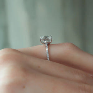 The Pave Lexie Set With A 2 Carat Emerald Lab Diamond