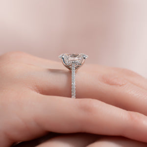 The Lexie Set With A 3 Carat Oval Lab Diamond