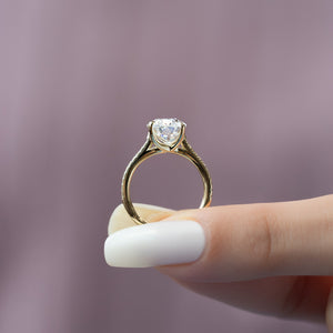 The Pave Lexie Set With A 2 Carat Oval Lab Diamond