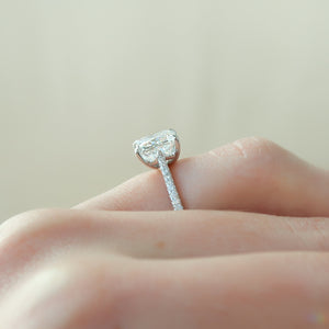 The Pave Lexie Set With A 2 Carat Princess Lab Diamond