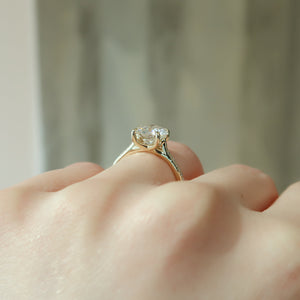 The Pave Lexie Set With A 2 Carat Round Lab Diamond